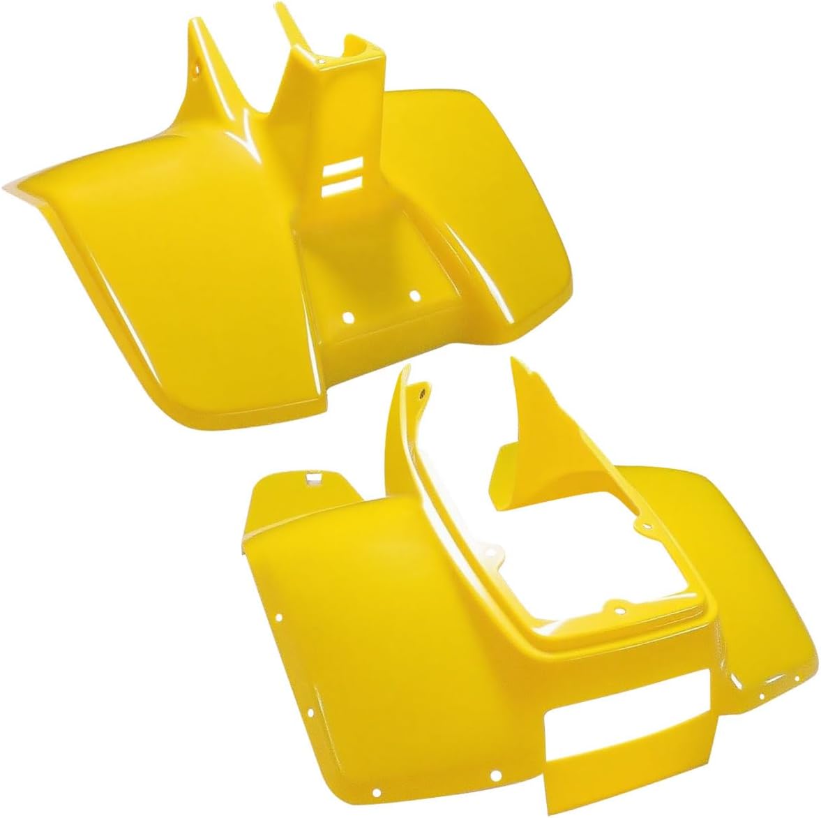 Front And Rear Plastic Fender Bodywork Panels Kit Fit for Suzuki LT50 1984-2002 (Yellow)