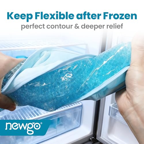 Image of NEWGO Ice Pack for Neck Pain Relief, FSA Eligible, Neck Ice Pack Wrap for Cervical Pain Relief, Office Pressure, Sports Injuries, Swelling - 24.8 inch x 4.13 inch (Pack of 2)