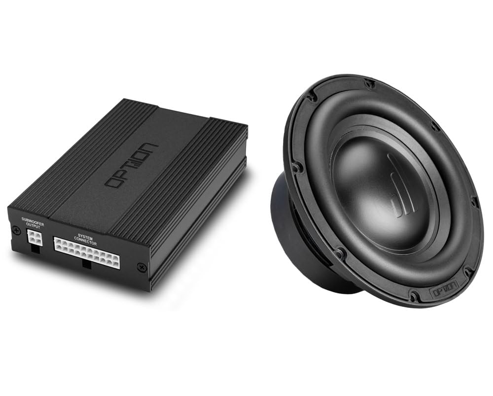Option Système de son DSP V1 compatible avec Seat Ateca/Cupra Ateca (avec système de son beat en usine avec fibre optique) - Niveau sonore avec kit de subwoofer interchangeable et amplificateur DSP