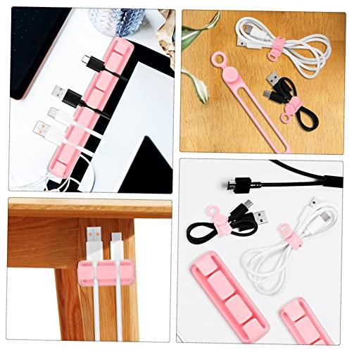 Uonlytech 15 piezas Cintas para Cables para Gestión de Cables Conjunto de Sujetadores Adhesivos para Organización de Escritorio miniatura 7