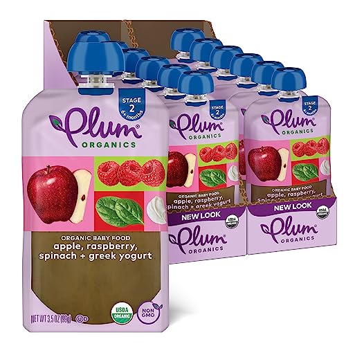 ★Plum Organics Stage 2 Organic Yogurt Fruit and Vegetable Baby Food, 12 Pouches