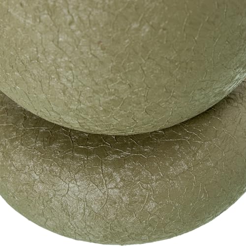 Vase de table en métal grand format vert mat 60 cm pour salon