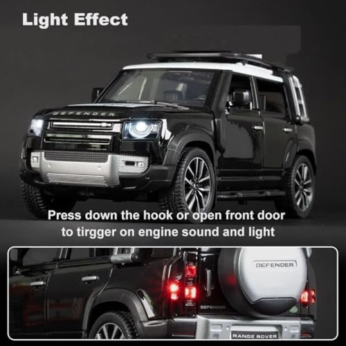 Image of VARIYA ENTERPRISE Exclusive Alloy Metal Pull Back Die-Cast Car Diecast Metal Pullback Toy Car with Openable 6 Doors,Light Music Boys Gifts Toys (1:32 Land Rover Defender - Multicolor)