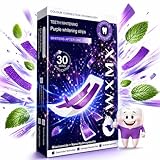 Purple Whitening Strips, 28 Strips Color Correcting Purple Teeth Whitening Strips for Sensitive Teeth, Removes Yellow Stains, Enamel Safe | 30 Min Instant | 90-Day Long-Lasting Results
