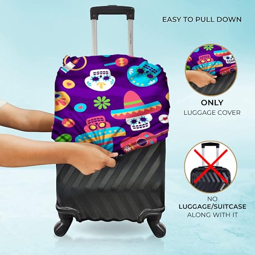 Image of Nasher Miles Polyester Protective Luggage Cover Set of 2 (Medium-Large) - Carnival