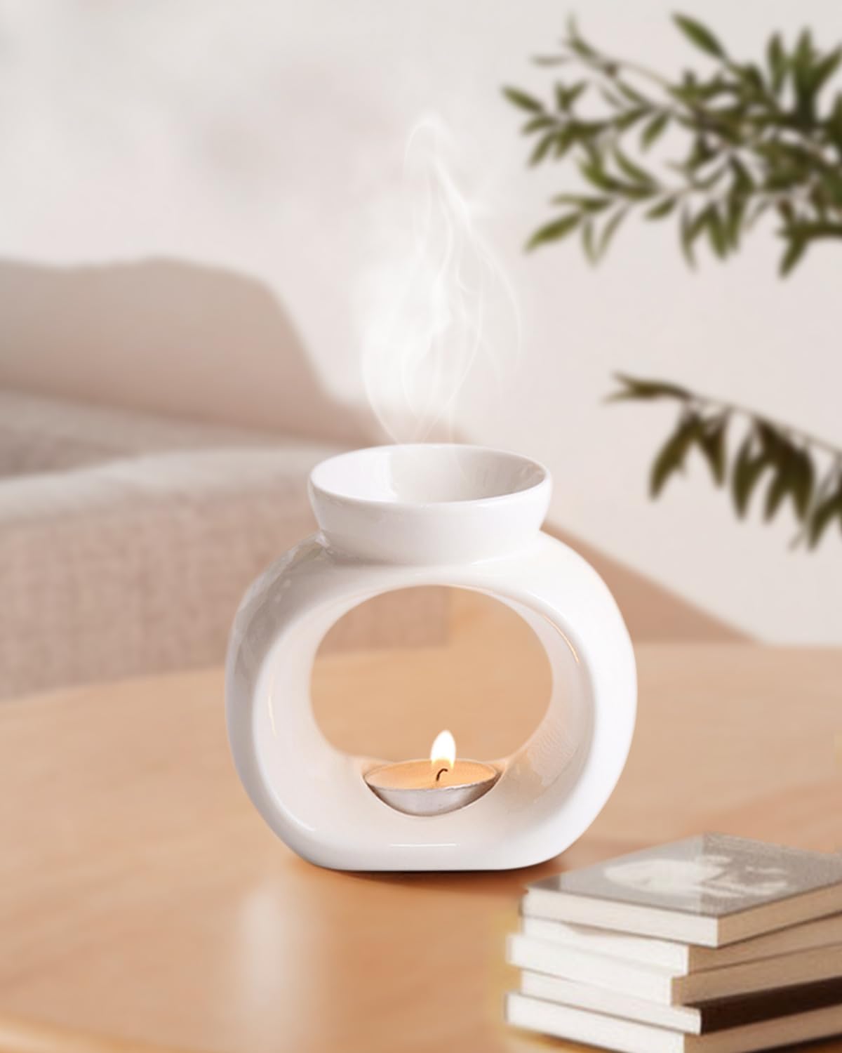 Quemadores de Aceites Esenciales y Velas, Para Ceras Aromáticas, Esencias, Crema Catalana y Azúcar, La Chimenea Quemador de Cera y el Cauldron Colgante para una Experiencia Aromática Única