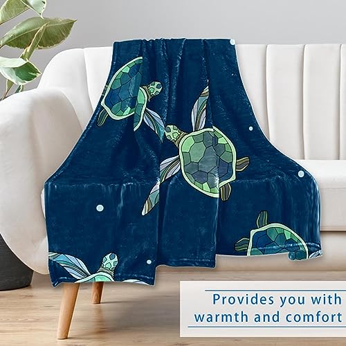 Couverture douce et chaude isolante lit et canapé Little Turtles 150x100 - 7