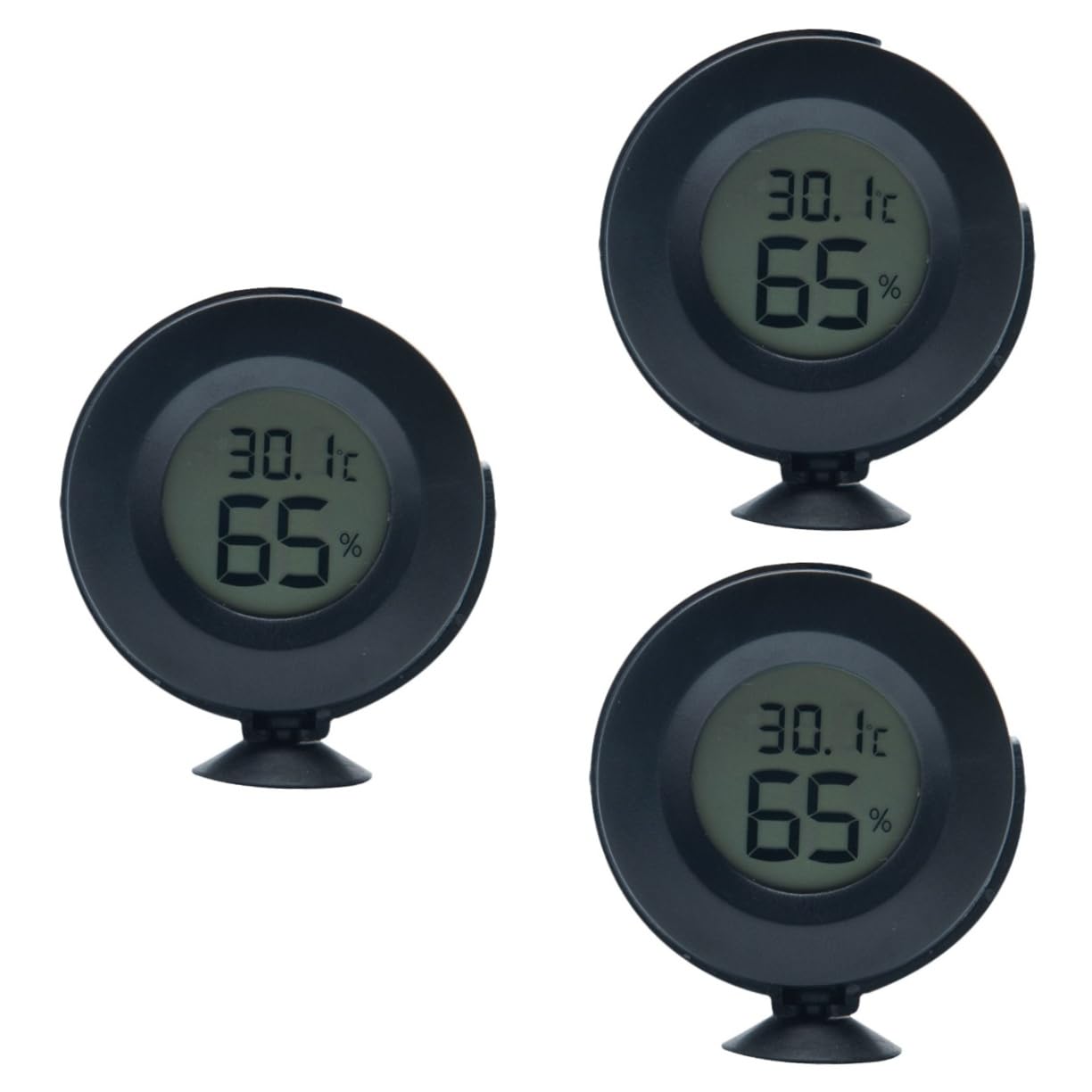 SUPVOX 3pezzi Termometro Igrometro per Rettili Display LCD Misuratore e umidità per Terrari Installazione Facile per Tartarughe Lucertole e Camaleonti