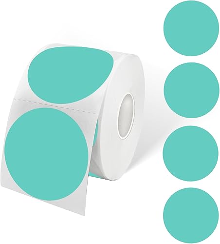STARLIBOO Etiquetas térmicas, etiquetas para impresora térmica, redondas, calcomanías térmicas directas de 1 pulgada para código de barras, envío,