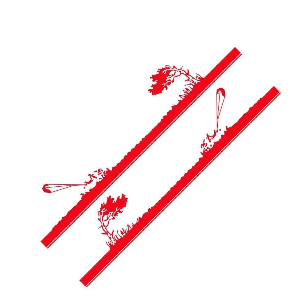 Dabhuoc Glossy Red Car Stickers Accessories Camper Van Vinyl Decals(Glossy Red)