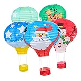 5個 熱気球ランタン ホットハンギング 紙 ホットソーラー バルブ ぶら下がっている熱気球 提灯を吊るす 正月ちょうちん diy中国のランタン 熱気球ランプ 提灯の着色 論文 LIFKICH