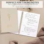 ZICOTO Aesthetic Spiral Notebook Set of 3 For Women - Cute College Ruled 8x6 Journal/Notebook with Large Pockets And Lined Pages - Perfect Supplies to Stay Organized at Work or School - Image 4