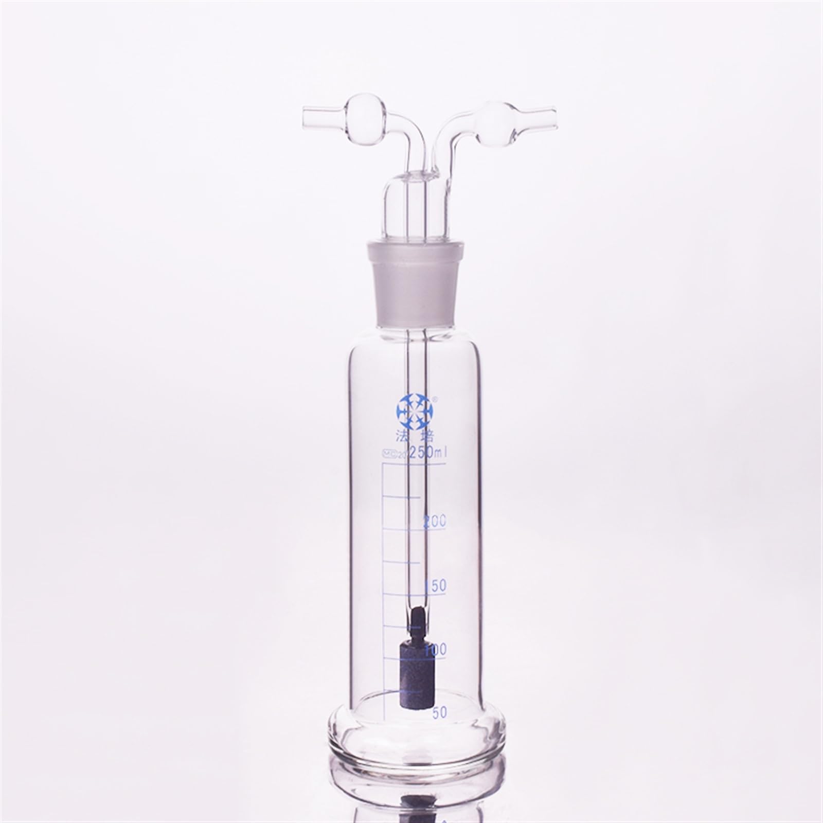 Windzerdong Gas Bottle Washing with Aeration Stone,10ml25ml50ml100ml150ml250ml500ml,Lab Glass Straight Tube Washing Cylinder,Shisha Hookah(3000ml)