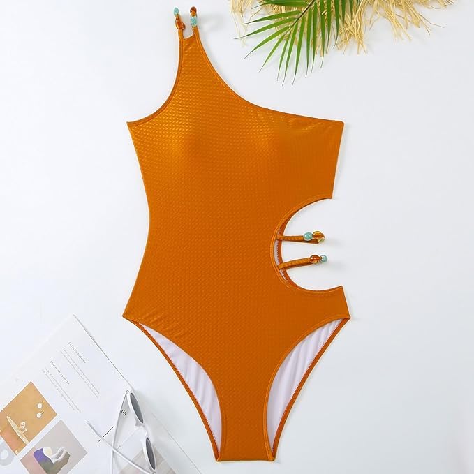Image of AARAM Stylish Premium Women's One Piece Swimsuit with Cover Ups Wrap Skirt Sarong Retro Floral Print Monokini Tummy Control Swimwear, Printed Swimming Costume for Women Beach Wear