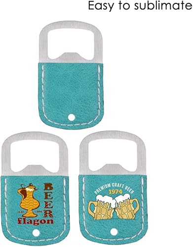 Miniatura 4 de imprintfavor Abrebotellas plano de acero inoxidable, paquete de 12 unidades de 2 pulgadas, resistente abridor de botellas de barman sellado de goma,