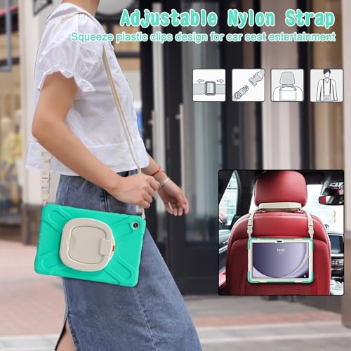 Coque Samsung Galaxy Tab A9 Plus antichoc enfant verte - 6