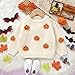 LSFYSZD Toddler Baby Girls Boys Halloween Pumpkin Sweaters Long Sleeve Crew Neck Winter Warm Knitwear Pullover Jumpers Top (White, 2-3 Years)