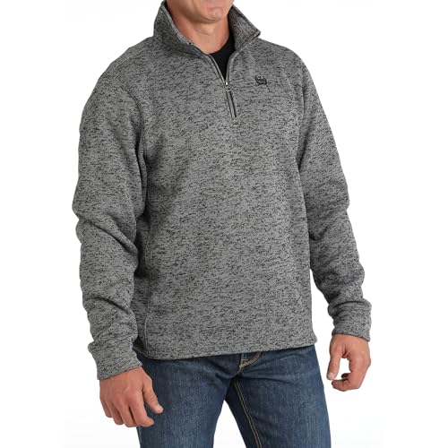 Cinch Men's Grey 1/4 Zip Sweater2