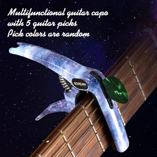 Capodastre pour guitare robuste en alliage avec médiators - 5