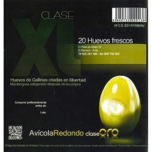 20x Huevos de Oro XL ecológicos Granja Redondo