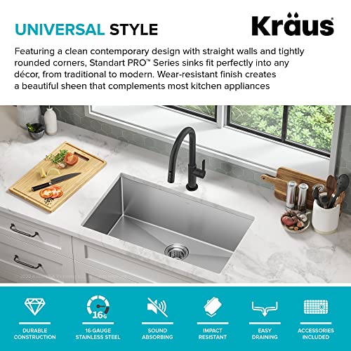 Kraus KHU10030 Kitchen Sink, 30 Inch, Stainless Steel Madcity Kitchen