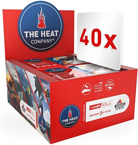 THE HEAT COMPANY Handwarmers - 10 or 40 Pairs - EXTRA WARM - Hand Heat Pads - 12 Hours Warm Hands - Instant Heat - Air Activated - Purely Natural