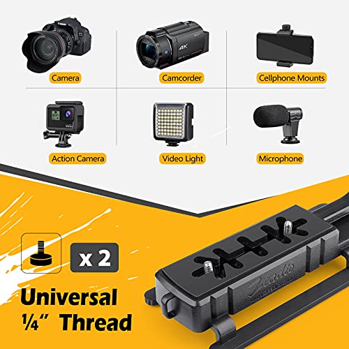 Zeadio Triple Hot-Shoe Mounts Handheld Stabilizer With Smartphone Holder Mount+360° Ball Head Mount, Video Stabilizing Handle Grip For Canon Nikon Sony Dslr Action Camera Camcorder And All Smartphones #TOP5