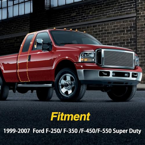 Image of Rear Right Passenger Side Extended Cab Door Lock Latch with Cable Compatible with Ford F250 F350 F450 F550 Super Duty 1999-2007 Replace #:6C3Z-28264A00-A