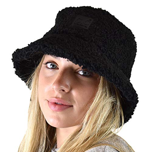 C.C FBA_BR_ KP008-BK Women'S Winter Faux Fur Teddy Style Fisherman Bucket Hat thumb #2