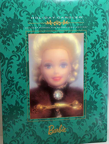 Barbie Holiday Caroler Muñeca Porcelana 1996 Mattel miniatura 2