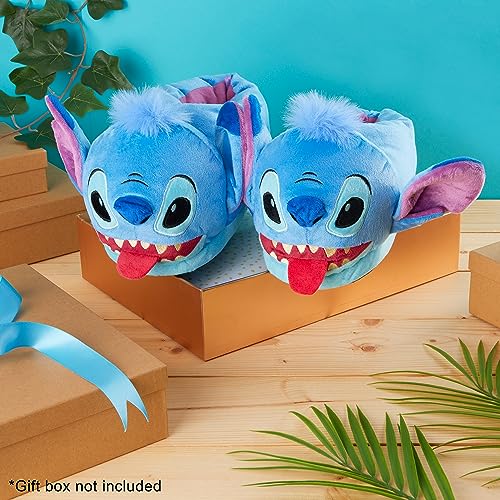 Image of Disney Stitch 3D Plush Slippers for Women Teens Eeyore Baby Yoda Soft Cozy Fleece Non Slip House Shoes Gifts for Women
