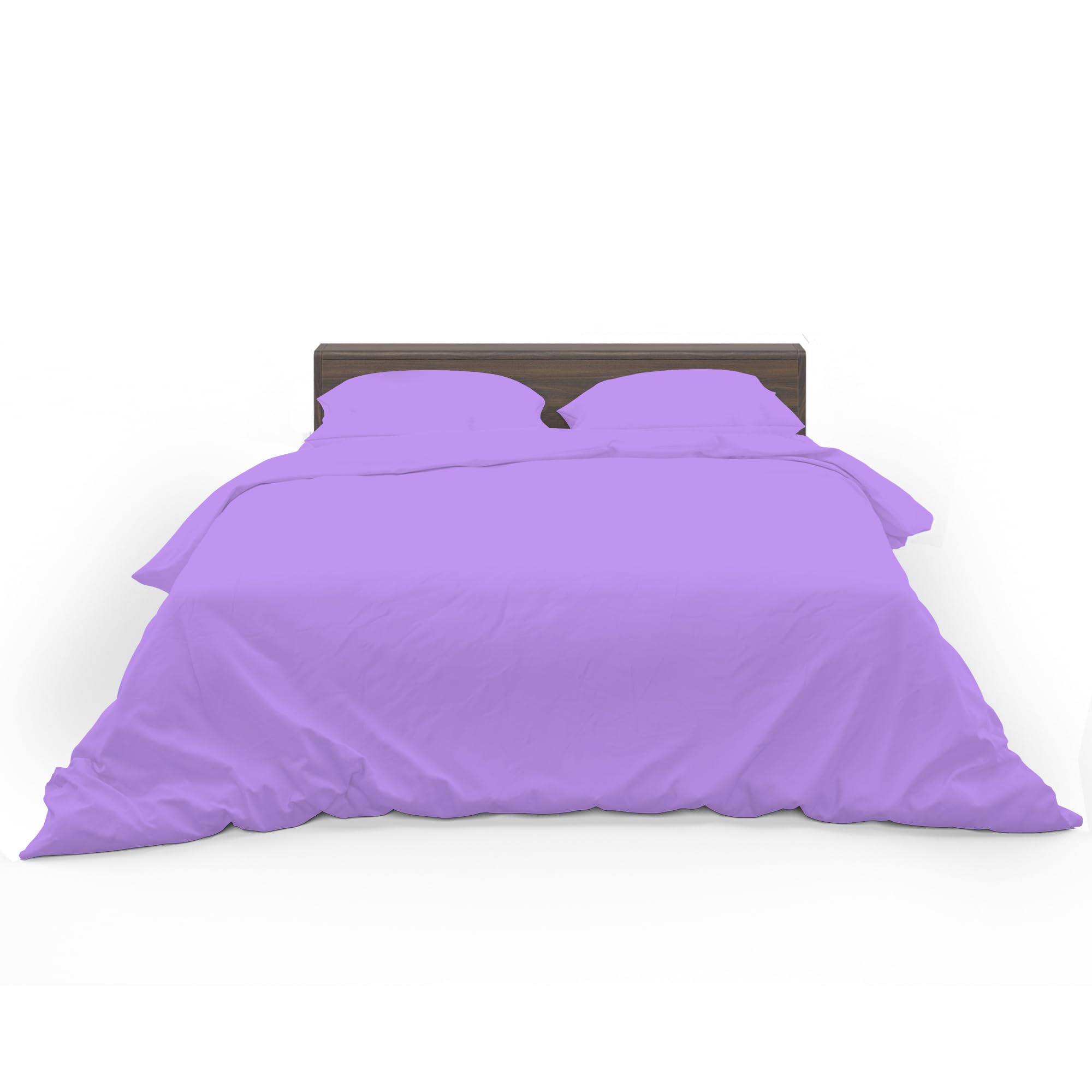 HOME ACE Lilac Easy Care Double Bed Duvet Cover 100% Poly Cotton Double Duvet Set, Polycotton Duvet Cover Bedding Double Beds Cotton Duvet Set