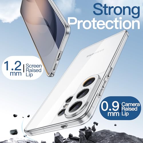 Image of JETech Cover Case for Samsung Galaxy S26 Ultra, Camera Lens Full Protection, Non-Yellowing Shockproof Bumper Phone Cover, Anti-Scratch Hard PC Back (Clear)