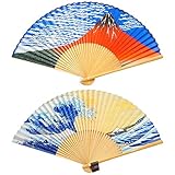 Folding Fan Double-Sided Design Made in Kyoto, Japan. Hand Fans for Men. Japanese Hand Fan....