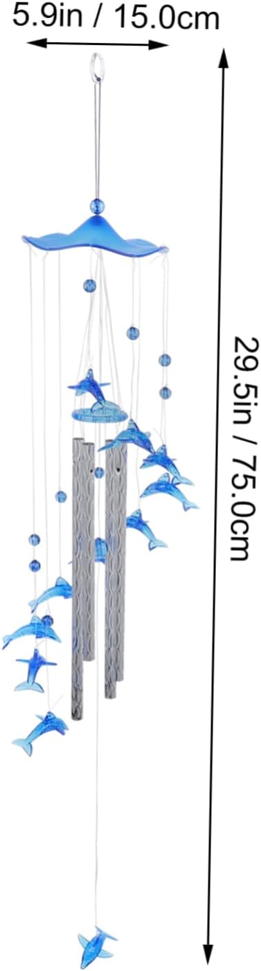 8個 イルカの花の風鈴 ペット記念風鈴 屋外の風鈴 風鈴屋外 チャイム 屋外の装飾 海の装飾 のそみ wind chime 家の装飾