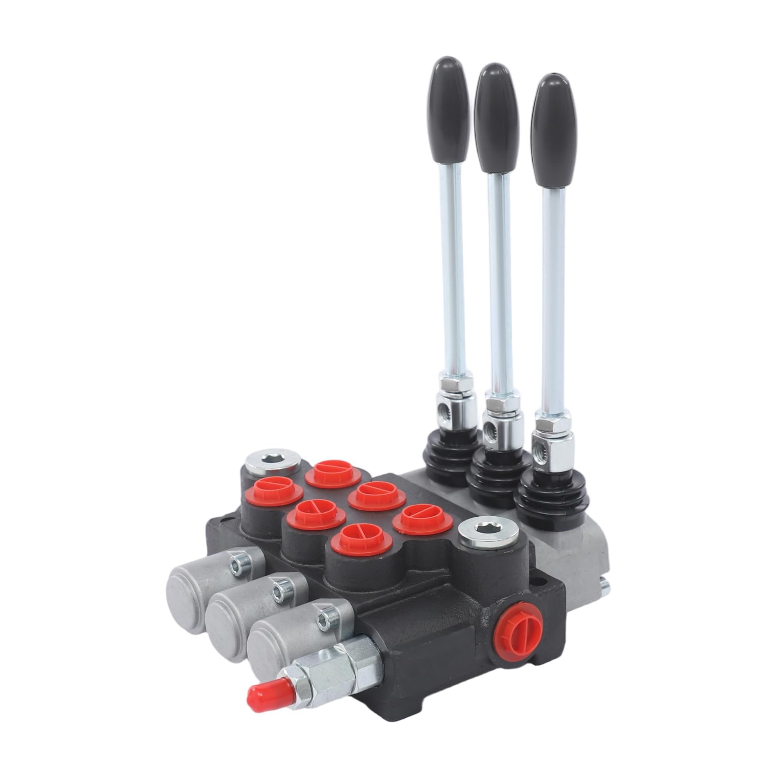 Distributore idraulico a 3 elementi 40L/min, Valvola di Controllo Direzionale 31.5 MPa, Controllo Manuale Doppio Effetto per Trattore, Spaccalegna e Attrezzature Agricole