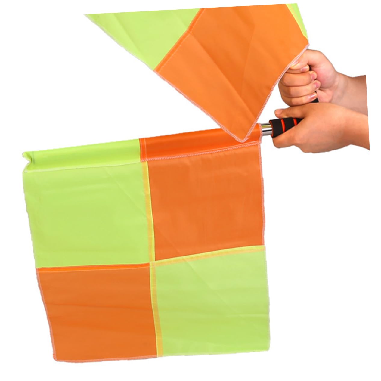 Kisangel Match Referee Flags Set 2pcs Soccer Flags Waving for Sports and Racing Events