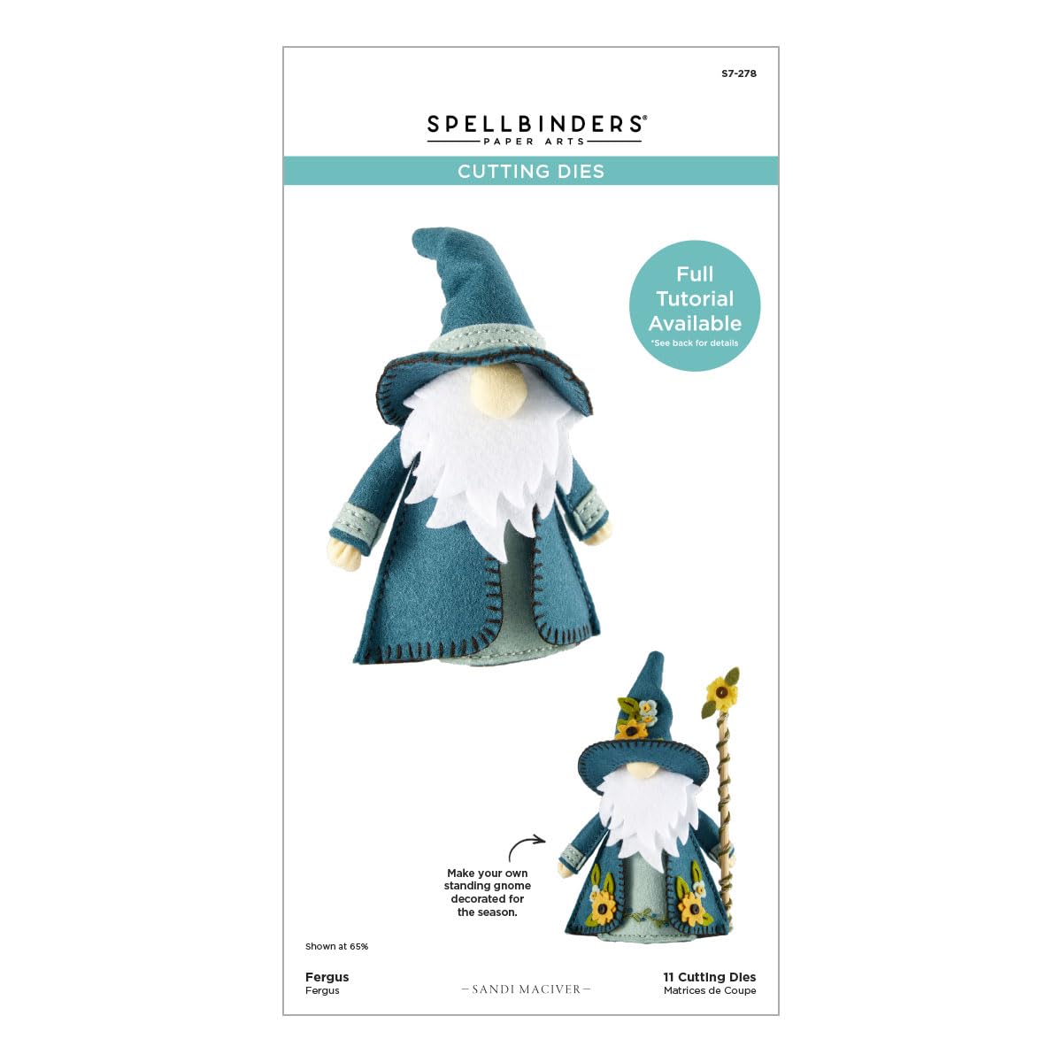 Fergus Etched Dies from the 3D Felt Décor Collection by Sandi Maciver