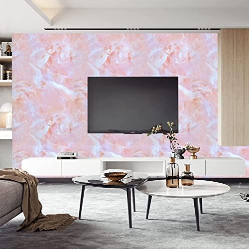 Image of SARVATRAY Self-Adhesive Wallpaper, Kitchen Oil Proof Heat Resistant Stickers, Vinyl Sheet for Wall 2 X 9.5 SQ FT (3 M Pink WS)