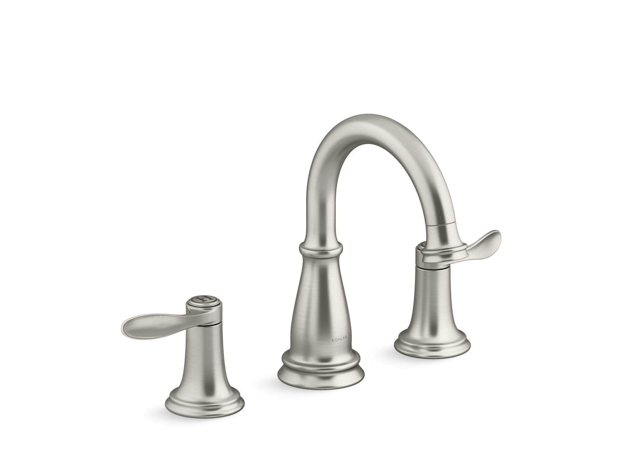 Kohler 27380-4N-BN BELLERA® Widespread Bathroom Sink Faucet, 0.5 GPM, Vibrant Brushed Nickel