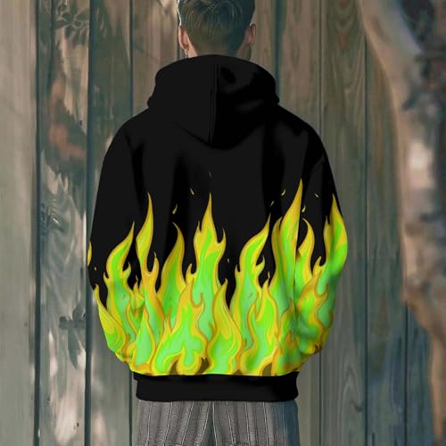 Sinzelimin Men and Women Hood Pullover Sweatshirts Fashion 3D Flame Print Long Sleeve Loose Comfy Hoodies Tops Unisex Outfits4