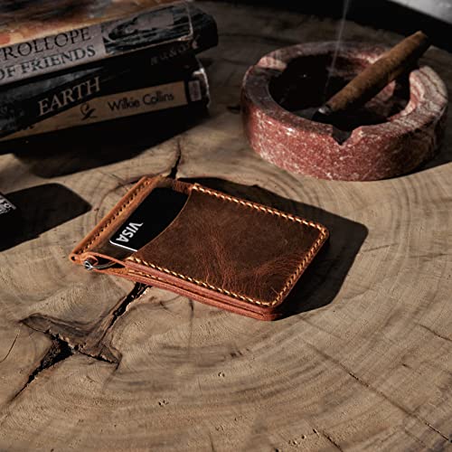 Toros Craft Handmade Slim Money Clip Wallet, Leather Credit Card Holder, Wallet For Men Genuine Leather2