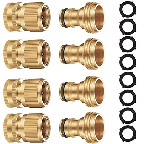 Moligh doll Garden Hose Quick Set Solid Brass 3/4 Inch GHT Water Fittings Thread, Internal Thread Quick (IPC-4)