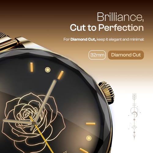 Image of Fire-Boltt Phoenix Aura Women Smart Watch with 1.26 inch Diamond-Cut HD Display, Rotating Crown, Wireless Charging, Bluetooth Calling, Voice Assistant, 120+ Sports Modes - White Rose