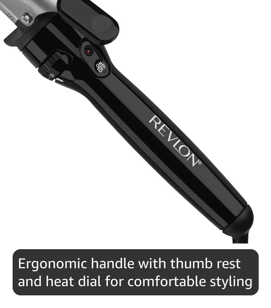 Revlon Perfect Heat Triple Ceramic Curling Iron | For Silky Smooth Medium Curls (1 in)