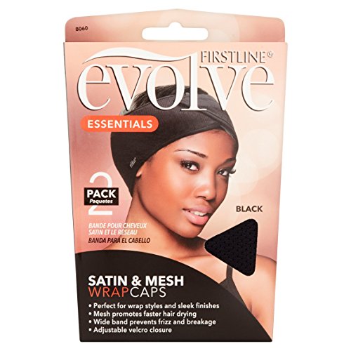 Firstline Evolve Satin & Mesh Wrap Cap, 2 Count