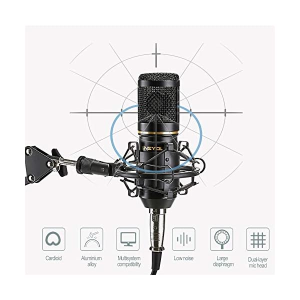 You's Auto Kondensator Mikrofon Set,Professionell BM-800 Studio Tisch Mikrofon,Aufnahme Microphone,Schall Podcast Studio… – Bild 7
