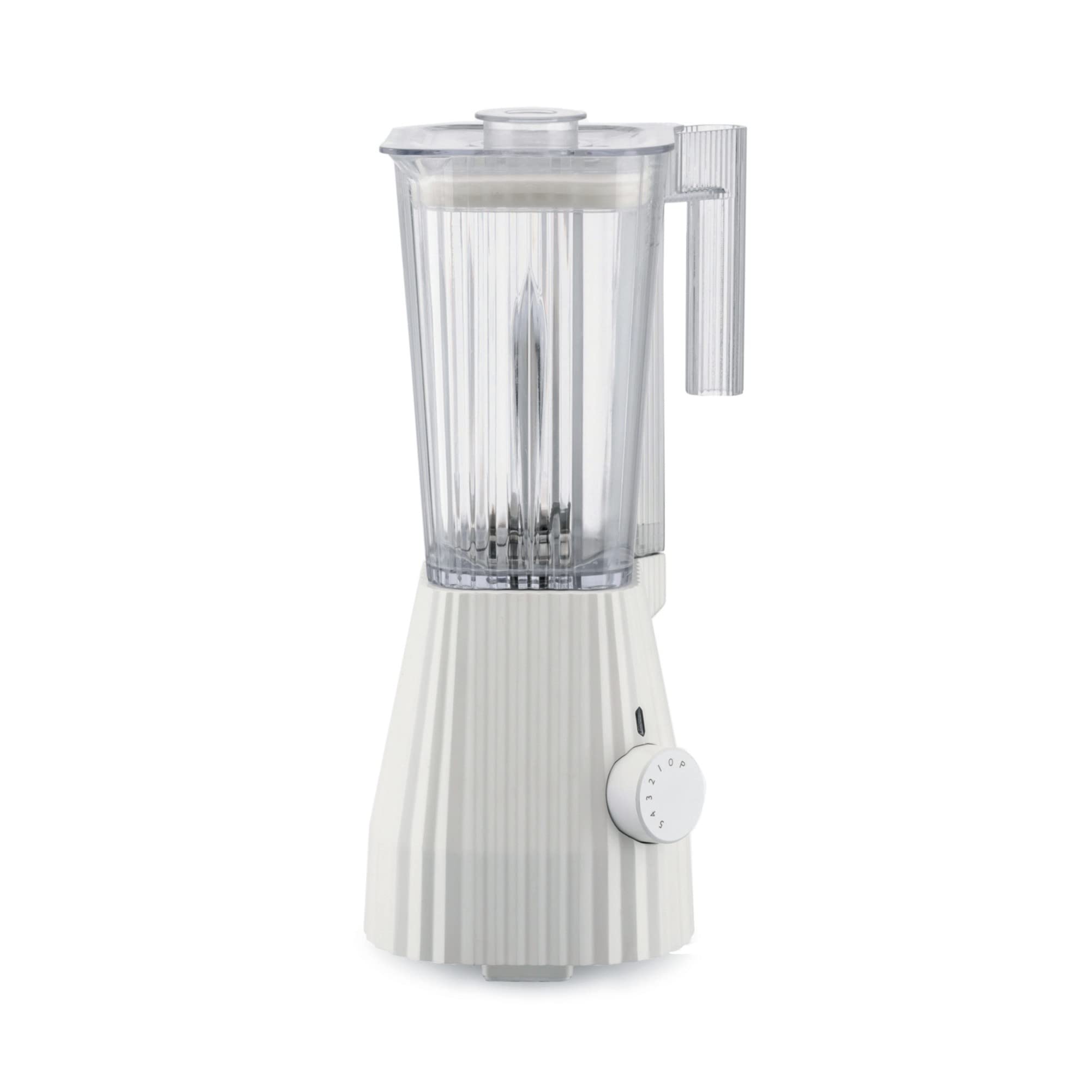 Alessi Plissé MDL09 B - Standmixer mit Abgestufter Karaffe, Thermoplastisches Harz, Europäischer Stecker 700W, 1.5l, Schwarz