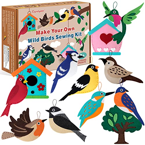 Wild-Birds-Sewing-Craft-Kit-Learn-to-Sew-Stuffed-Animal-Educational-American-Cardinal-Hummingbird-with-Birds-House-Ornaments-for-Boys-and-Girls-Beginners-Set-of-12-Sewing-Projects-Gift-for-Kids Wild-Birds-Sewing-Craft-Kit-Learn-to-Sew-Stuffed-Animal-Educational-American-Cardinal-Hummingbird-with-Birds-House-Ornaments-for-Boys-and-Girls-Beginners-Set-of-12-Sewing-Projects-Gift-for-Kids