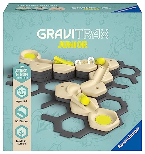 Ravensburger - Gravitrax Junior - My Start and Run 38-piece Expansion Set - Ball Track - Creative Building Game - Building Ball Course - from 3 Years Old - French Version - 27531